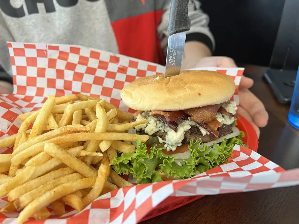 Chubby Checkers Burger and Fries